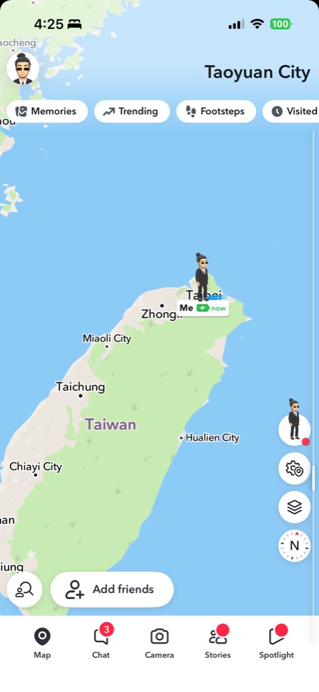 Position à Taïwan